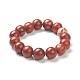 Natürliche rote Jaspis Perlen Stretch-Armbänder BJEW-A117-E-28-2