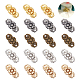 NBEADS 80 Sets 5 Colors Flower Alloy Snap Lock Clasps FIND-NB0004-03-1