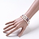 Bracciali elasticizzati con perle barocche naturali BJEW-JB05059-4