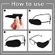 CREATCABIN 18Pcs 3 Colors Glasses Eye Patch AJEW-CN0001-80A-5