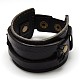 Trendy Unisex Punk Rock Style Leather Wide Wristband Bracelets X-BJEW-L272-M-2