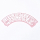 音符のカップケーキの包み紙  レーザーカットライナー、芸術的なベーキングカップラップ  結婚式のパーティーの誕生日の装飾に  ピンク  8.5x21.5x0.03cm CON-G010-C04-3
