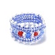 Bagues extensibles en perles de verre pour femmes RJEW-MZ00005-5