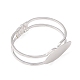 Accessoire de bricolage de bracelet en laiton KK-G315-01S-2