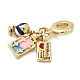 Латунные эмалированные европейские подвески с подвесками KK-C137-12G-2