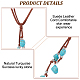 ANATTASOUL 3Pcs 3 Style Ethnic Style Natural Turquoise Chips & Alloy Lariat Necklaces for Women NJEW-AN0001-58-3