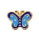 Perlas de esmalte de aleación de estilo chino X-ENAM-L015-12A-G-4