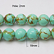 Synthetic Turquoise Beads Strands TURQ-H038-18mm-XXS10-2