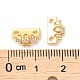 Brass Micro Pave Clear Cubic Zirconia Slide Charms KK-P239-16G-3
