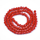 Opaque Solid Color Glass Beads Strands GLAA-Q080-4mm-B02-2