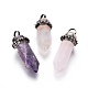Natural Mixed Stone Big Pointed Pendant G-L509-32-1