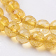 Synthétiques perles citrine brins G-C076-6mm-6A-3