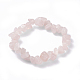 Bracelets extensibles en quartz rose naturel BJEW-G615-03-2