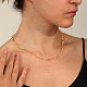 Collares de cadena con clip de acero inoxidable para mujer. KC1989-4