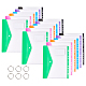 CRASPIRE 18Pcs 6 Colors PP Plastic A4 Binder Envelope Pockets AJEW-CP0005-10-1