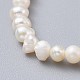 Natürliche Süßwasserperlen Perlen Armbänder BJEW-JB04618-2