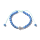 Bracelets de perles tressées en turquoise synthétique (teintes) BJEW-JB04804-01-2