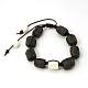 Lava Rock Beads Bracelets BJEW-D257-M-2