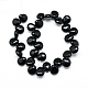 Chapelets de perles en pierre noire naturelle X-G-T005-01-2