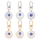 Arricraft 6 pièces 6 style alliage émail turc bleu mauvais œil pendentif décoration KEYC-AR0001-15-1