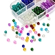 540Pcs 12 Colors Spray Painted Crackle Glass Beads Strands CCG-YW0001-08-4