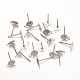 316 Surgical Stainless Steel Stud Earring Settings X-STAS-K098-07-6mm-P-1