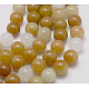 Natural Yellow Jade Beads Strands G-G150-8mm-1-2