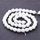 Synthétiques agate perles blanches de brins G-D419-8mm-01-3