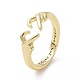 Открытое кольцо-манжета с сердцем из латуни RJEW-A010-01LG-2