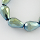 Chapelets de perles en verre électroplaqué EGLA-R045-12x8mm-M-3