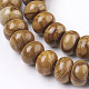 Bois dentelle perle de pierre brins naturelles G-O162-15-6x10mm-3