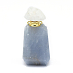多面的な天然アクアマリン開閉可能な香水瓶ペンダント  真鍮のパーツとガラスのエッセンシャルオイルのボトル  30~40x14~18x11~14mm  穴：0.8mm  ガラス瓶容量：3ml（0.101液量オンス）  宝石の容量：1ml（0.03液量オンス） G-E556-04H-2
