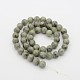 Jade chino natural de hebras de perlas redondo G-P070-63-4mm-2