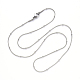 304 Stainless Steel Round Snake Chain Necklace NJEW-S420-009C-P-3