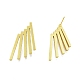 Rack Plating Brass Rectangle Bar Stud Earrings for Women EJEW-G322-20MG-2