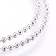 Electroplated 925 Sterling Silver Ball Chains STER-I015-01C-2