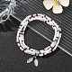 Bracelets de chaîne multi-boucles en perles de rocaille de verre BJEW-TA00339-01-4