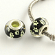 Perlas europeas de resina con estampado de huellas de perro con agujero grande OPDL-Q128-12-2