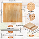 Planche de blocage carrée en bambou au crochet DIY-WH0002-62C-2