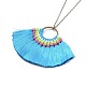 (vente de bijoux pour fêtes d'usine) colliers avec pendentif en fil de soie glacée NJEW-JN02520-M-3