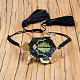 Bracelet tressé en perles de rocaille miyuki avec double pompon BJEW-A121-08-3