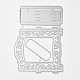 金属切削フレームダイスステンシル  DIYスクラップブッキング/フォトアルバム用  装飾的なエンボス印刷紙のカード  つや消しプラチナ  18.6x13.1cm DIY-WH0072-07-1