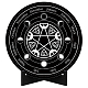 Creatcabin roue de l'année signe païen décor wicca calendrier wiccan vacances autel pendule planche support de sorcière phase de lune plaque gravée spirituelle fournitures en bois outils pour Noël noir 7.9 pouce DIY-WH0433-007-1