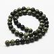 Natural Green Wood Lace Stone Beads Strands G-J358-04-6mm-2