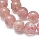 Brins de perles de quartz fraise natura G-D0001-10-10mm-3