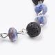Faceted Natural Gemstone Beads Charm Bracelets BJEW-JB03295-3