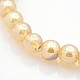 Galvanoplastie perles rondes en verre s'étendent bracelets BJEW-F068E-10-2