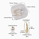 2 Stück tropfenförmige Messing-Ohrringe DIY-YW0007-30-4