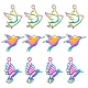DICOSMETIC 24pcs 3 Styles 304 Stainless Steel Multi Color Bird Charms Hummingbird Charms Pegeon Charms Animal Shape Charms for Necklace Bracelet Jewelry Making STAS-DC0001-79-1