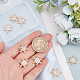 Beebeecraft 10Pcs 18K Gold Plated Snowflake Charms Cubic Zirconia Winter Christmas Charm Pendants for Crafting Bracelet Necklace Jewelry Making KK-BBC0002-56-3